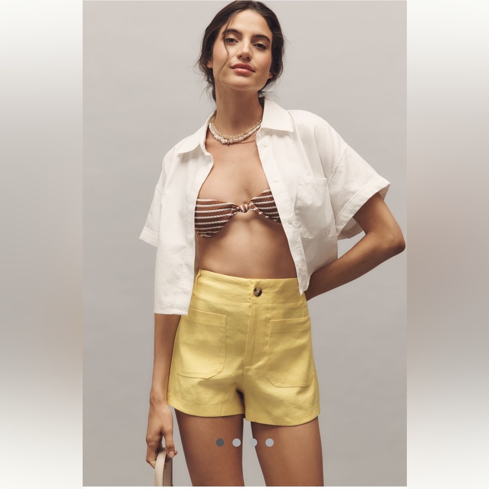 NWT The Colette Linen Blend Shorts by Maeve